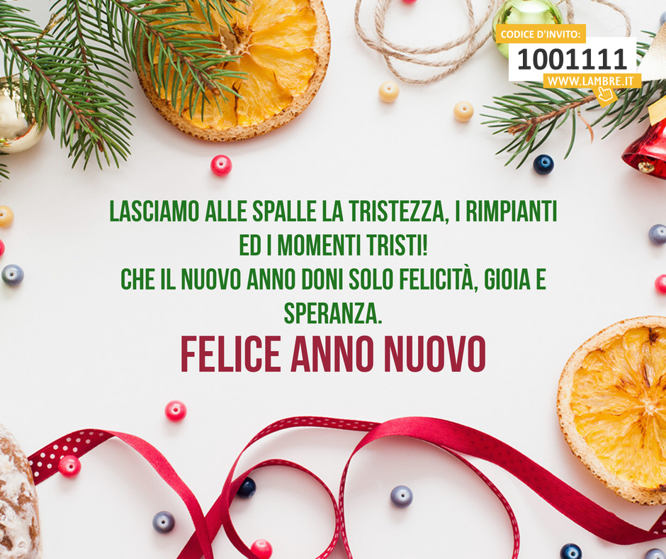 Che il nuovo anno doni solo felicità, gioia e speranza